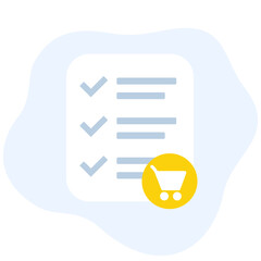 Sticker - online order, e-commerce icon, flat design