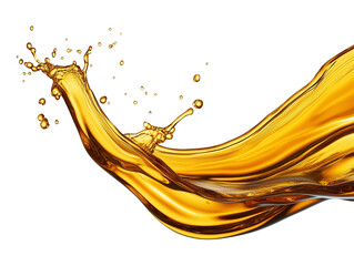 Engine Oil Splash Isolated on Transparent Background PNG
