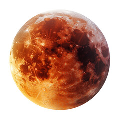 Wall Mural - Lunar Eclipse Astronomical Event Isolated on Transparent Background PNG
