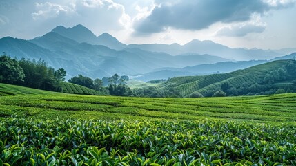 Wall Mural - view of the tea mountains High quality, captured using a Canon EOS D5 camera 