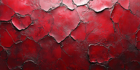 A grungy red background with scratches and a scarlet burgundy textured wall, ideal for vintage design or web banners.