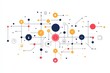 © Benjawan - Mind map with central idea, simple forms, minimal flat design illustration on white background, copy space for stock photo with minimal concept, No logo, No Trademark, No text