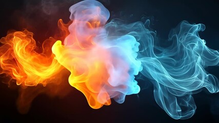 Wall Mural - fire and ice abstract