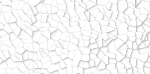 white stains broken glass background texture. geometric pattern with 3d shapes vector Illustration. white broken wall paper in decoration. low poly crystal mosaic background.	