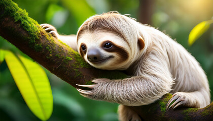 Adorable Baby Sloth Hanging