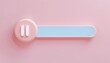 © Gyorgy - Stylish pause button design on pastel background, perfect for modern digital applications and creative projects.