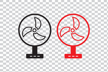 Wall Mural - black line for table fan icon