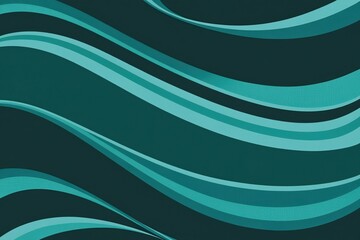 Wall Mural - Teal Wave Fabric Texture Illustration for Abstract Graphic Background Design