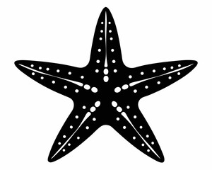 Poster - Star Fish silhouette vector illustration