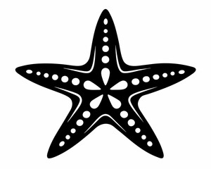 Poster - Star Fish silhouette vector illustration