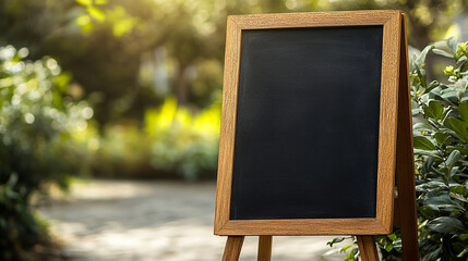 Wall Mural - Blank Blackboard Menu Outdoor Display Isolated on White