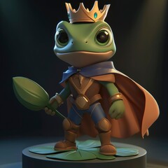 Sticker - Frog King Character Design