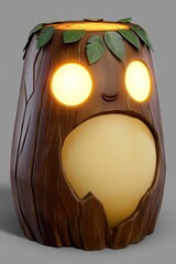 Sticker - Smiling Tree Stump with Glowing Eyes