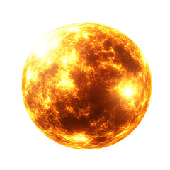 Poster - round sun isolated on transparent background 