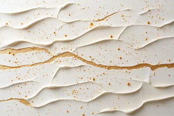 Pastry cream abstract background. White with gold glitter. Confectionery and dessert concept. Image for poster, and invitation, banner with copy space.