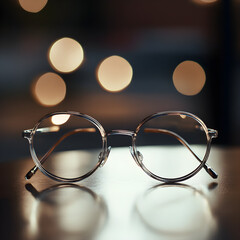 Elegant glasses placed on a sleek and modern table surface image 