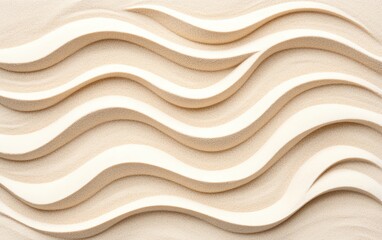 Wall Mural - A beautiful abstract design showcasing flowing waves in natural wood, perfect for backgrounds and creative projects.