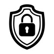 © sumonbrandbd - Black cyberspace guarantee lock shield icon and vector illustration