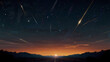 © Arief - Abstract background illustrating multiple meteors falling towards a horizon
