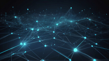 futuristic abstract background with lines connected to each other with technology concept dots