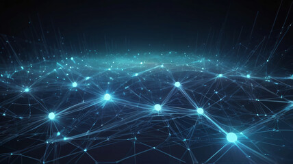 futuristic abstract background with lines connected to each other with technology concept dots