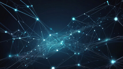 futuristic abstract background with lines connected to each other with technology concept dots