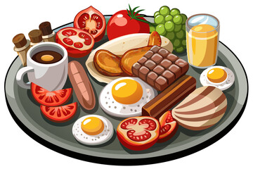 Poster - Breakfast concept vector illustration graphic design