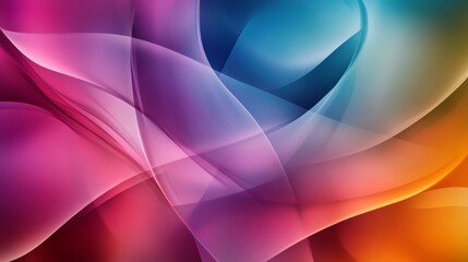 Leinwandbilder - Abstract background with overlapping translucent shapes and layered colors, creating depth and dimension with a modern and sophisticated look