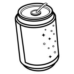 Wall Mural - illustration of a can drink