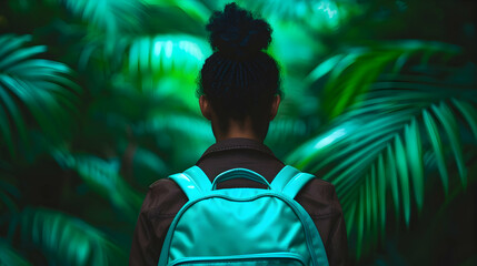 Woman Traveling Wildlife Reserves 