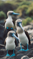 Wall Mural - Blue footed boobies