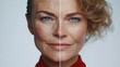 © Exclusive  - A striking visual displays a woman’s face divided in half, contrasting the signs of aging on one side with a youthful, vibrant appearance on the opposite side, highlighting beauty over time