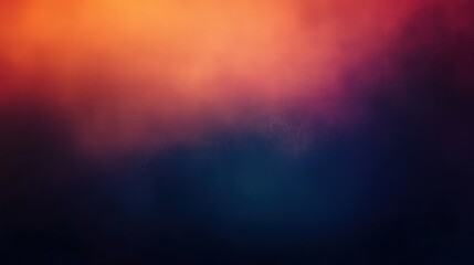 Aufkleber - A mesmerizing blend of colors fills the canvas with deep blues and warm oranges, creating an ethereal atmosphere reminiscent of twilight. This artistic design evokes feelings of tranquility