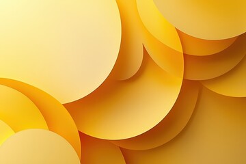 Poster - Vibrant layers of pale yellow circles blend seamlessly to form an inviting and warm abstract design ideal for use in various creative projects and backgrounds