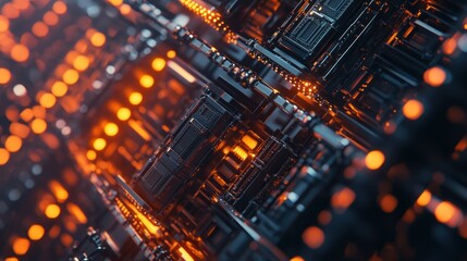 Wall Mural - Abstract Futuristic Technology Background