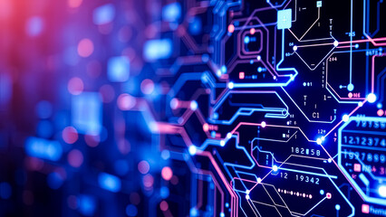 Wall Mural - abstract digital network background