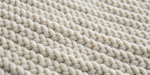 Poster - Close-Up of light grey textured knitted fabric with texture and weave of material, knitwear, home textiles, background, fabric