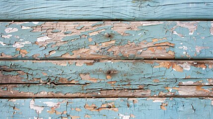 Wall Mural - Rustic painted wood background in pastel blue tones