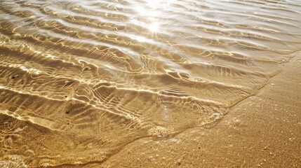 Poster - Sea beach sand with gentle wave patterns