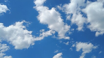 beautiful clouds in the blue sky