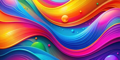 Fototapete - Colorful abstract background with dynamic shapes and textures, , abstract, background, colorful, vibrant, dynamic, shapes