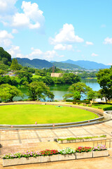 Sticker - 津久井湖城山公園 水の苑地　神奈川県相模原市の風景