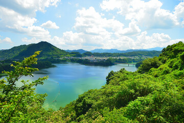 Sticker - 津久井湖　三井大橋　神奈川県相模原市の風景