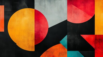Aufkleber - Close-up of an abstract background with geometric shapes and bold colors, creating a visually striking and modern design with clean lines and angles.