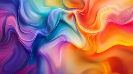 Aufkleber - Colorful abstract background with swirling patterns and gradients, featuring vibrant hues and fluid shapes blending seamlessly for a dynamic effect.