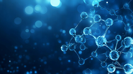 Wall Mural - Abstract medical background with a molecular theme