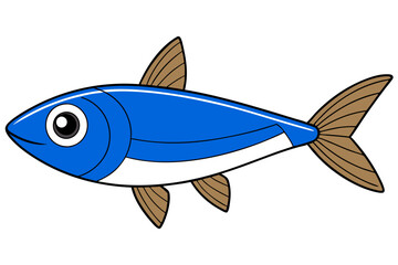 Herring Fish in Various Styles and Colors on White Background - Vector Art