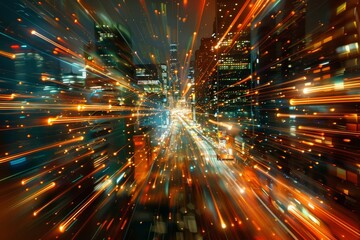 Poster - A cacophony of beeps and whirrs indicating the constant flow of information