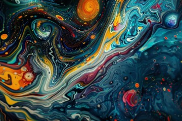 Fototapete - A psychedelic kaleidoscope of swirling patterns and colors