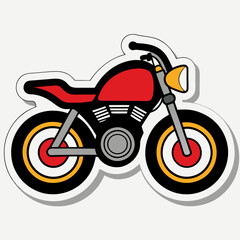 Motorcycle Sticker Vector Art